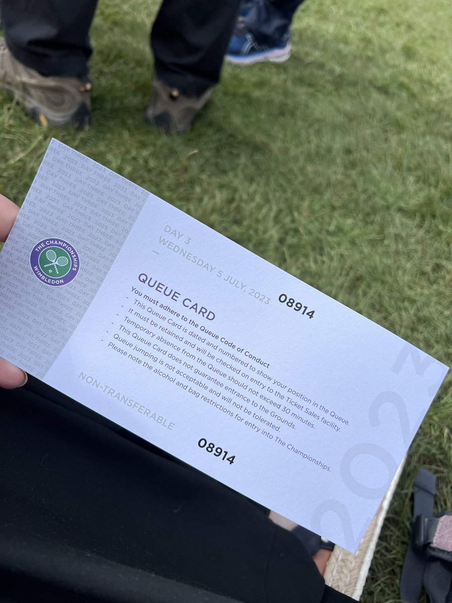 colledwards's tweet photo. @ViewFromTheQ  We arrived at 8:15 and just received our queue cards now. 8914 https://t.co/kAZkQGpuLq