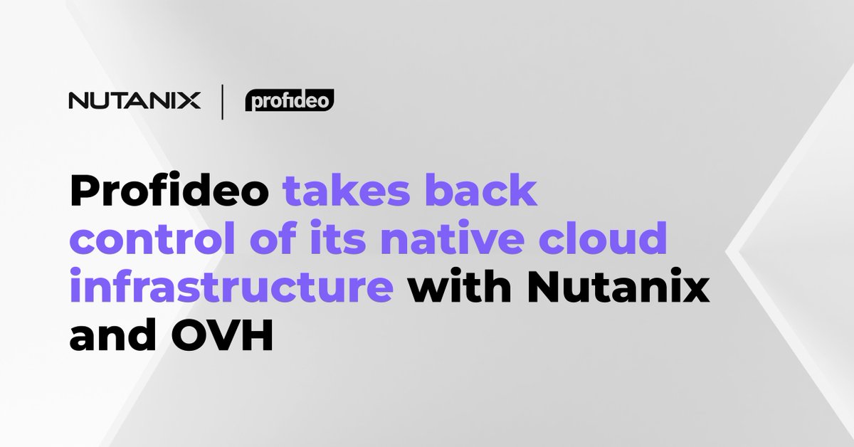 DeliverIct's tweet photo. Discover how @Profideo unlocked unparalleled scalability, unmatched performance, and exceptional customer experience with #Nutanix: https://t.co/y81VZsVtK1 #NutanixStories https://t.co/T5aycbLDqO