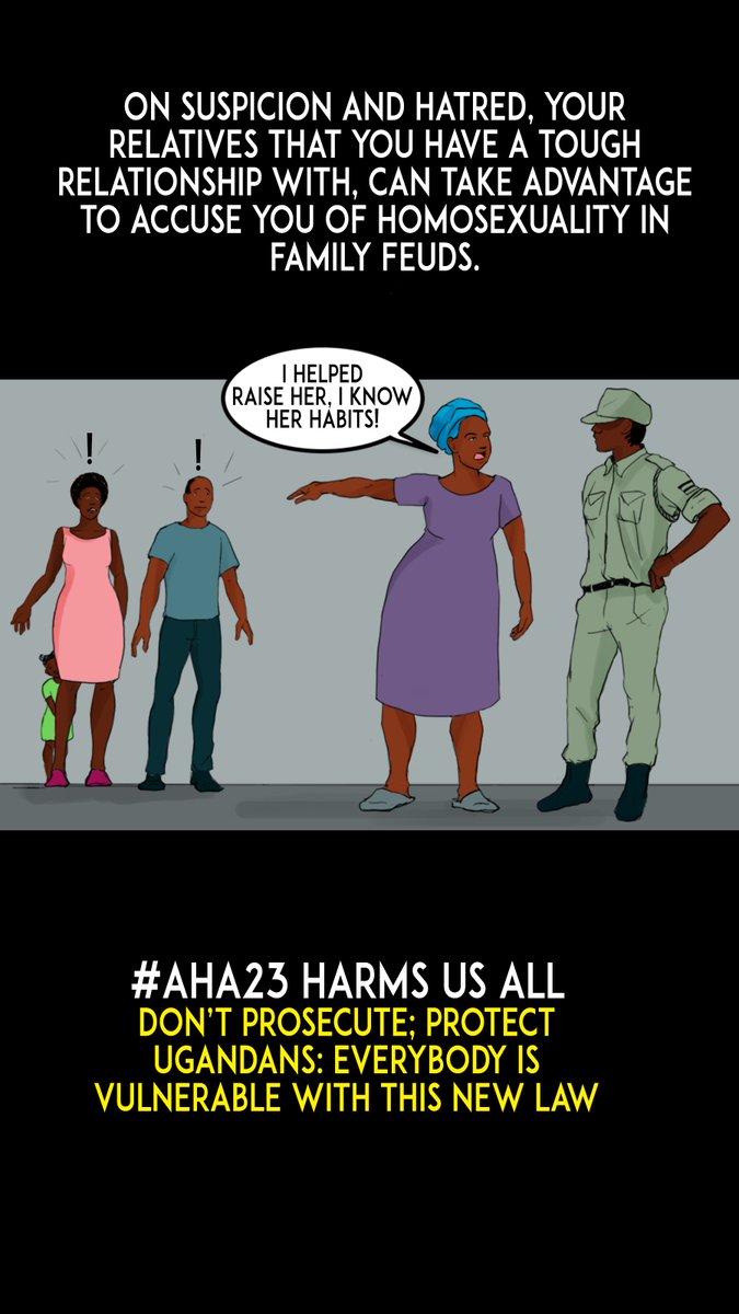 Every one is vulnerable under Uganda's new Anti Homosexuality Law. 
It is a potential weapon in situations where there is deep seated conflict.
Accusations under this law will take one through an expensive and protracted legal process.  
#AHA23 #ResistAHA23