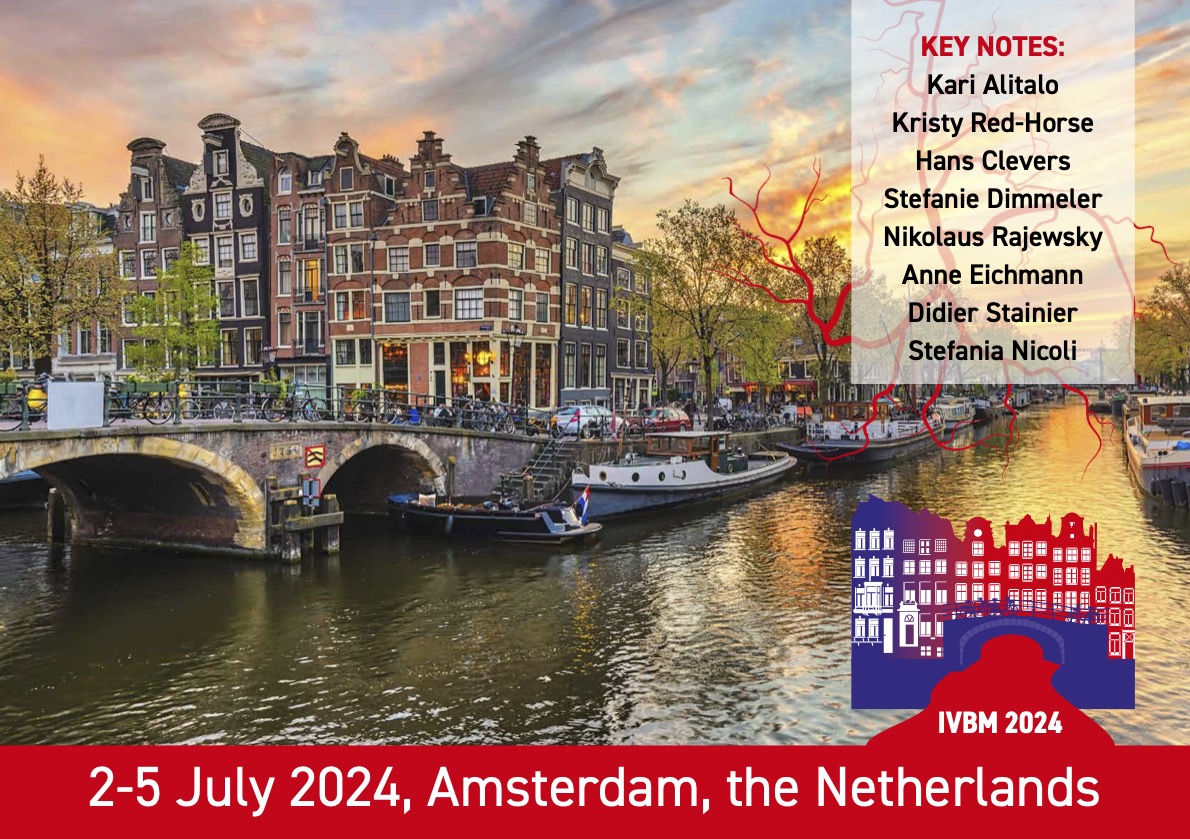 <a href="/IVBM2024/">IVBM 2024</a> International Vascular Biology Meeting 2024 drops first names. Looking forward to welcoming you in Amsterdam summer of 2024. More lineup announcements will follow soon. Keep tuned.
