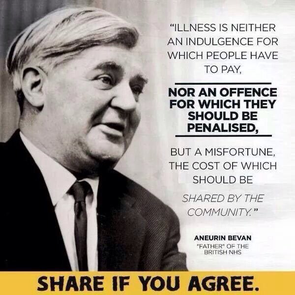 Lots in today’s press about the future of the NHS. Never forget that well into it’s 60’s the NHS was assessed as the most effective health system in the world with historically high public satisfaction and historically low waiting lists. Its sustainability is a political choice.