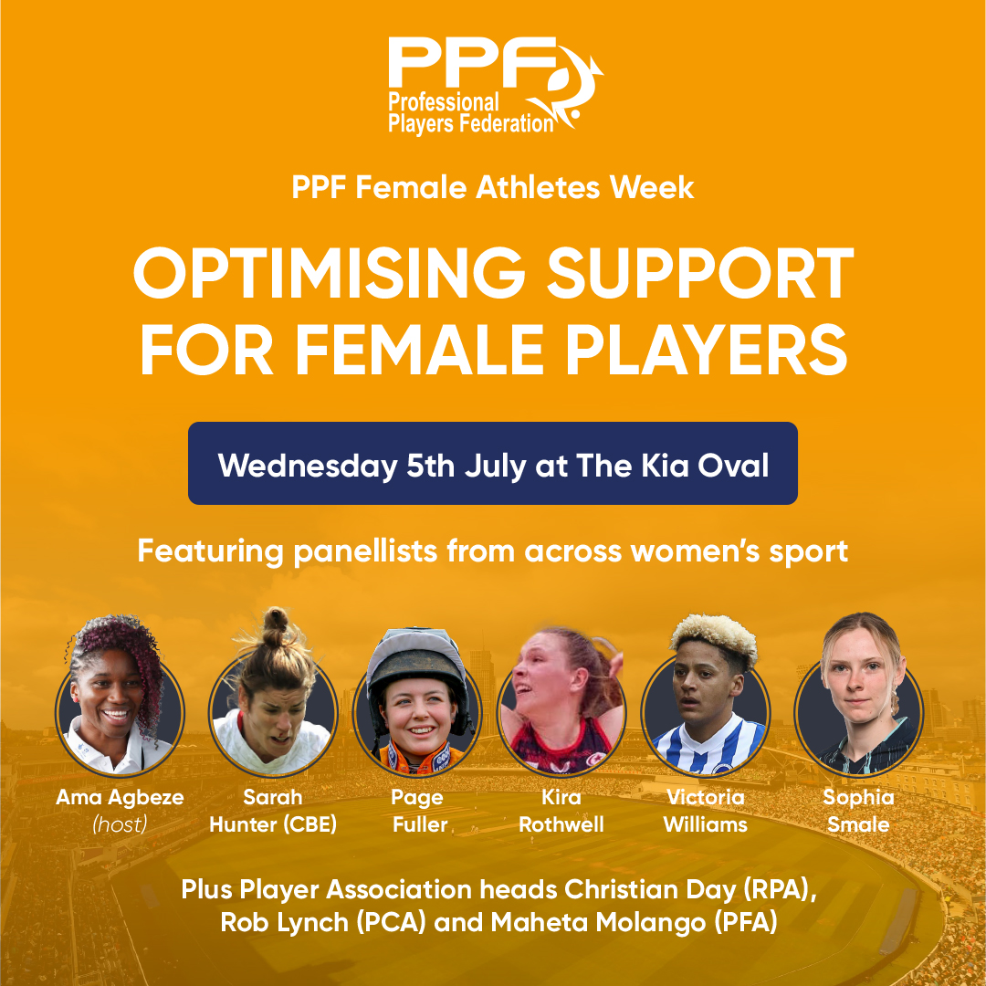 Looking forward to today's #FemaleAthletesWeek player panel ft. former #RedRoses captain @sarah_hunter8, jockey @page_fuller, @SaracensMavs netballer @kira_rothwell, @_WesternStorm cricketer @sophiasmale & footballer @_vwilliams_ hosted by 
@netballpa Alumni @amaagbeze https://t.co/jgw0t02ZDl