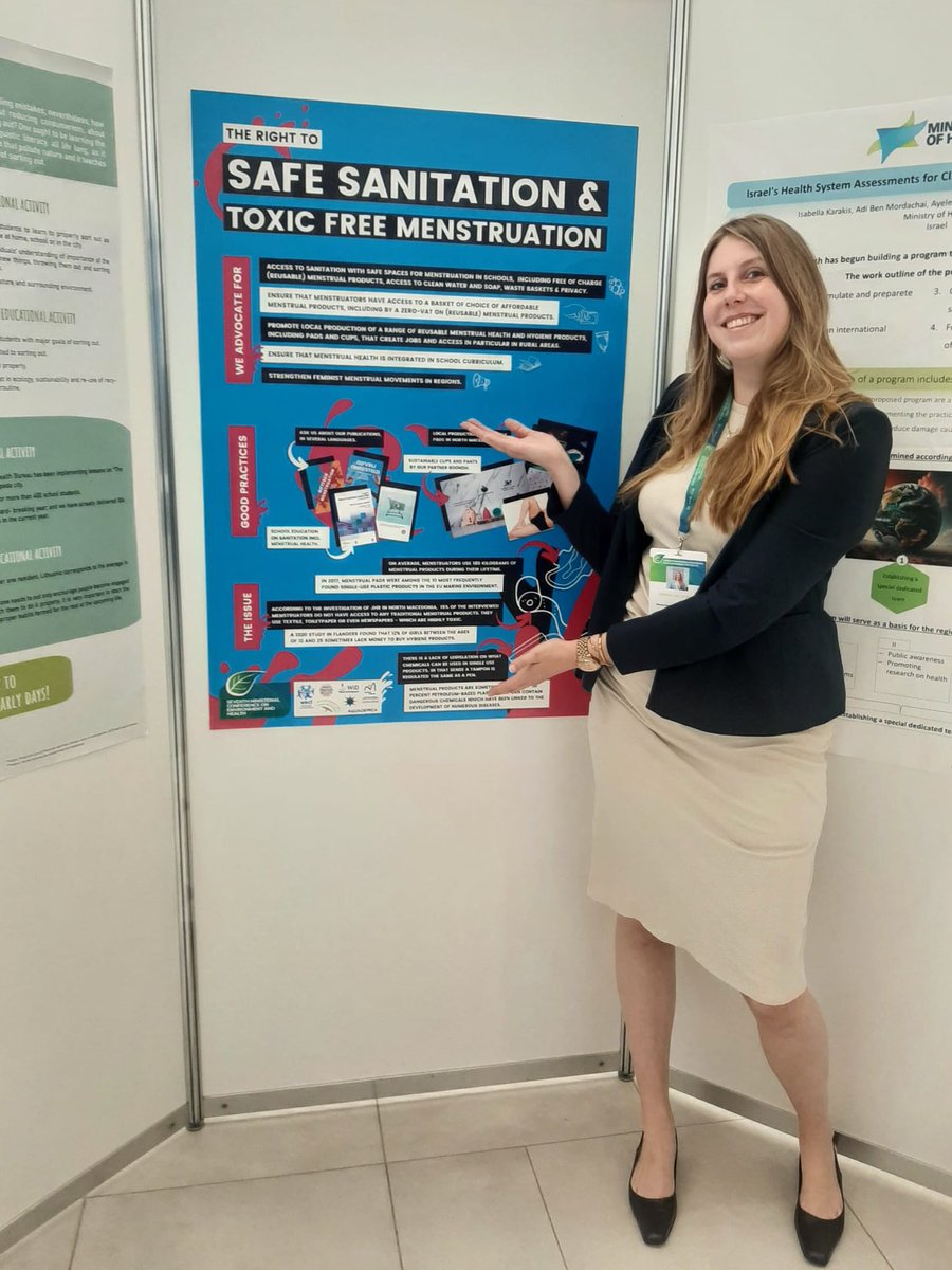 The 7th Ministerial Conference on Environment and Health has started! 

At the #7MCEH? Come take a look at our poster on the right to💧#SafeSanitation and #ToxicFree 🩸 #MenstrualHealth

Made together with @WECF_INT and partners, such as JHR from North-Macedonia! 

@WHO_Europe