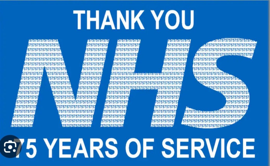 Celebrating 75 years of the NHS, of which I'm very proud of being part of for the past 28 years 🎊🎉👏