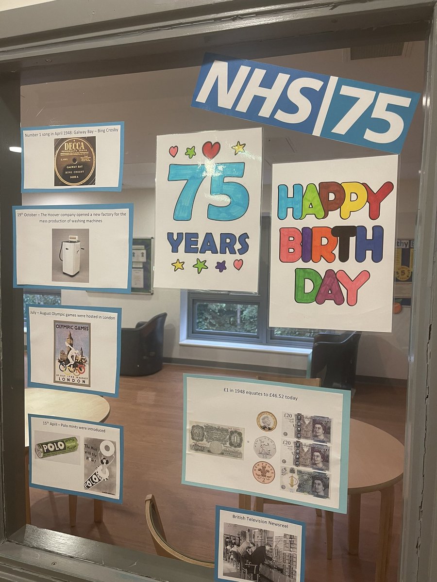 Happy 75th Birthday to the NHS from all on Saxon Ward 🩵💙 We have a couple of interesting facts from the year of 1948, double tap to see what a washing machine looked like back then😳 What a privilege it is to work for one of the biggest employer in the world! @PennineCareNHS