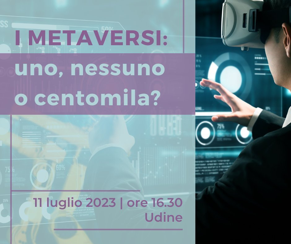 Confindustria Udine (@confindustriaud) on Twitter photo 📌 I metaversi: uno, nessuno o centomila?
🔎Le diverse possibilità che offre il #metaverso per l'#industria
Convegno di <a href="/ip4fvg/">IP4FVG - La trasformazione digitale in FVG</a> in collaborazione con #Confindustria #Udine e <a href="/DITEDIcluster/">DITEDI</a>
🗓️11 luglio ⏰16:30 📍Torre di Santa Maria
Info e iscrizioni⤵️
ip4fvg.it/eventi/i-metav… 📌 I metaversi: uno, nessuno o centomila?
🔎Le diverse possibilità che offre il #metaverso per l'#industria
Convegno di <a href="/ip4fvg/">IP4FVG - La trasformazione digitale in FVG</a> in collaborazione con #Confindustria #Udine e <a href="/DITEDIcluster/">DITEDI</a>
🗓️11 luglio ⏰16:30 📍Torre di Santa Maria
Info e iscrizioni⤵️
ip4fvg.it/eventi/i-metav…
