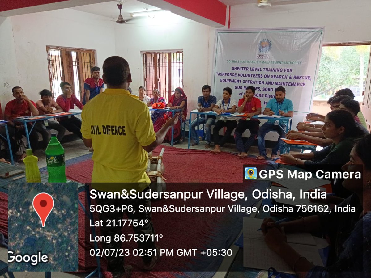 DefenceOdisha's tweet image. Training on Disaster Management to Sheleter Level Task Force Volunteers at different MCS of Balasore of Odisha by @osdmaodisha and imparted by the Master Trainer of Civil Defence. @IPR_Odisha @CMO_Odisha @homeodisha @SecyChief @PMOIndia @DMKhordha @SRC_Odisha @OdishaFS_HGs_CD