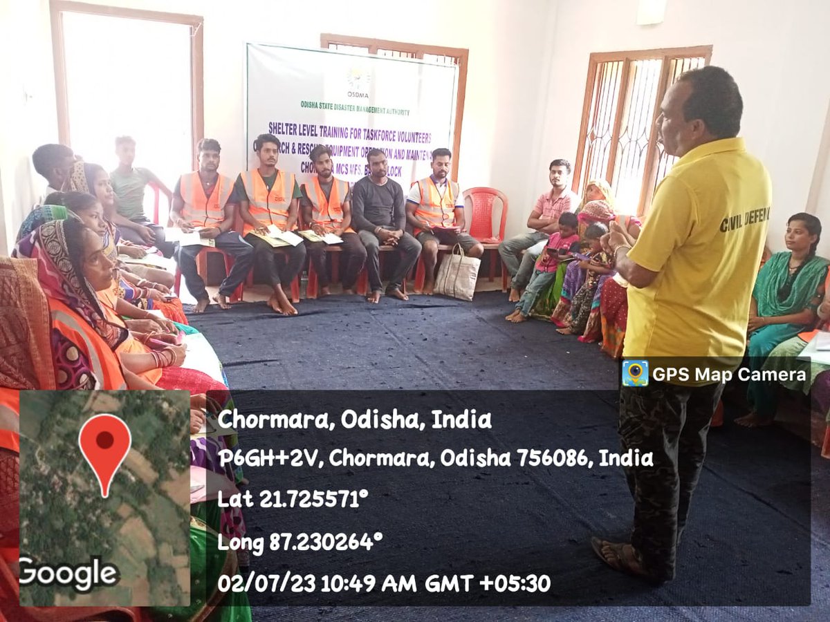 DefenceOdisha's tweet image. Training on Disaster Management to Sheleter Level Task Force Volunteers at different MCS of Balasore of Odisha by @osdmaodisha and imparted by the Master Trainer of Civil Defence. @IPR_Odisha @CMO_Odisha @homeodisha @SecyChief @PMOIndia @DMKhordha @SRC_Odisha @OdishaFS_HGs_CD