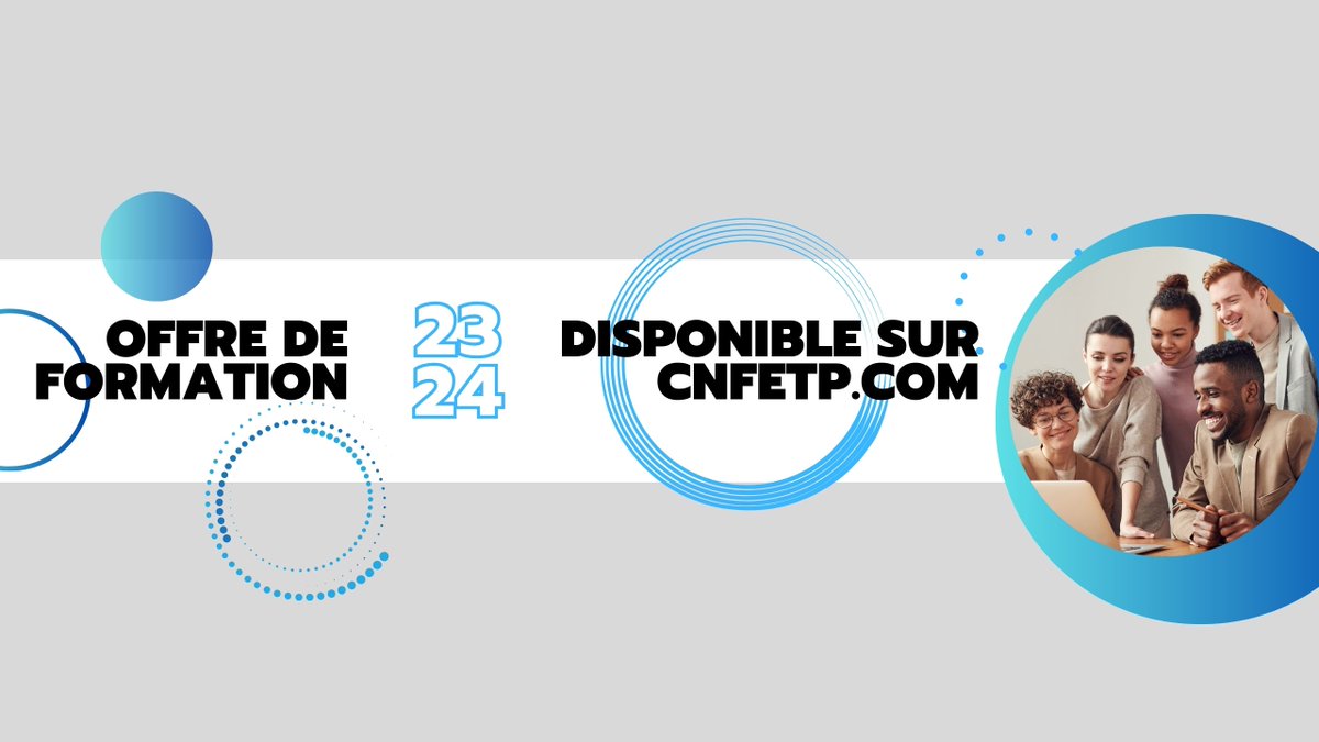 CNFETP_'s tweet image. 🚨L'offre de formation 2023-2024 du @CNFETP_  est en ligne ! 
🔗Consultez notre catalogue  : cnfetp.com/catalogue-form…
ℹ️Inscriptions avec @Formiris 
#formation #lycéepro #lycéetechno #évolutionpro #réformes #orientation #mixité #didactique #pédagogie #numérique  #prof