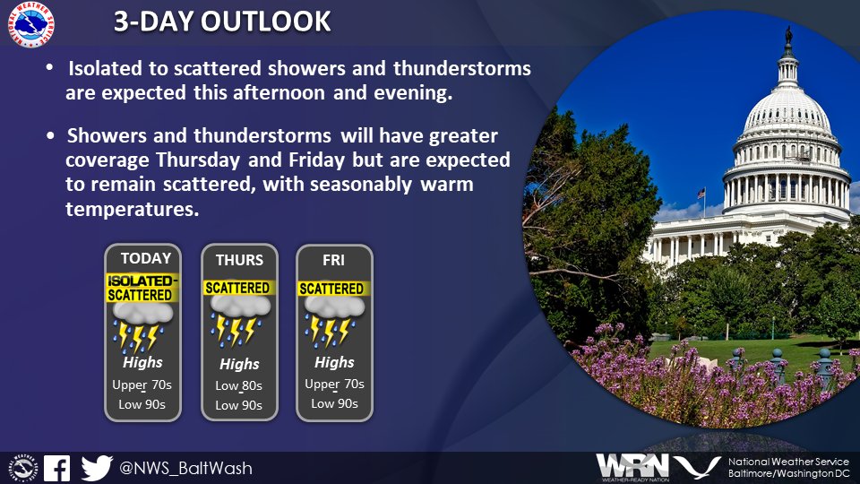 Isolated to scattered showers and thunderstorms are possible this ...