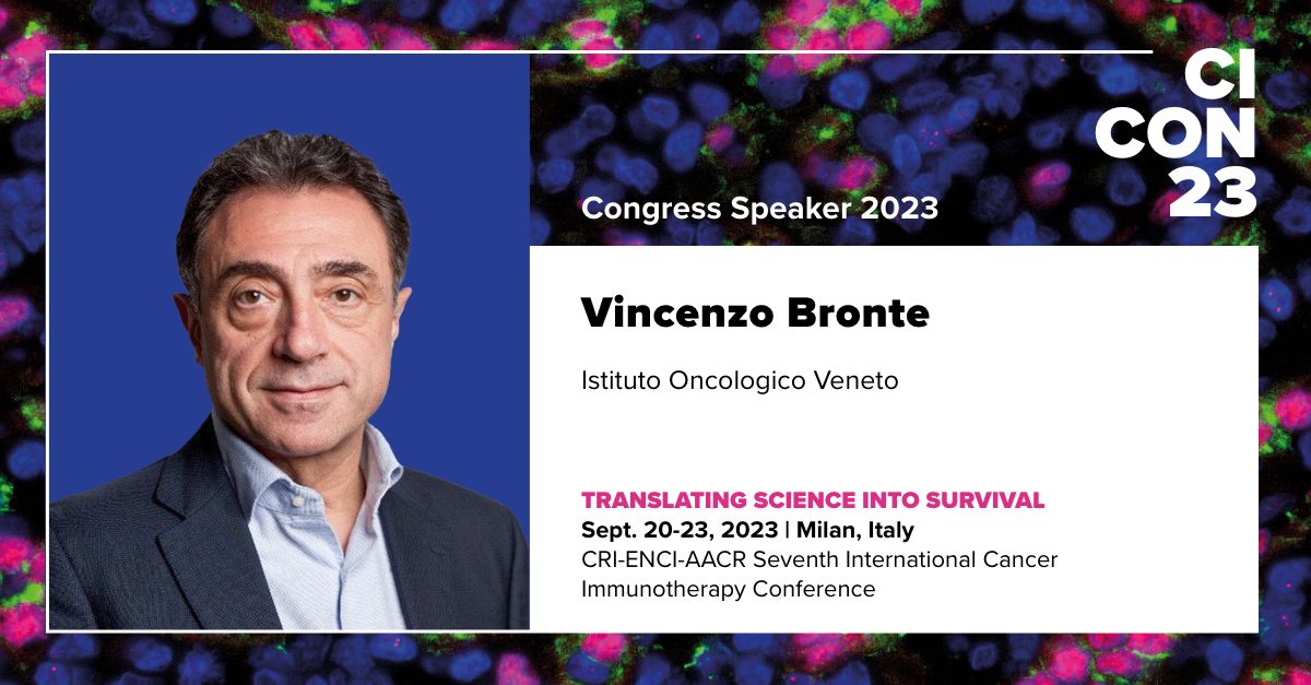 Don’t miss the talk of Vincenzo Bronte from @UniVerona on The cold immune environment in #PancreaticCancer at #CICON23 in Milan, Italy Sept 20-23 bit.ly/3oQt9Dm