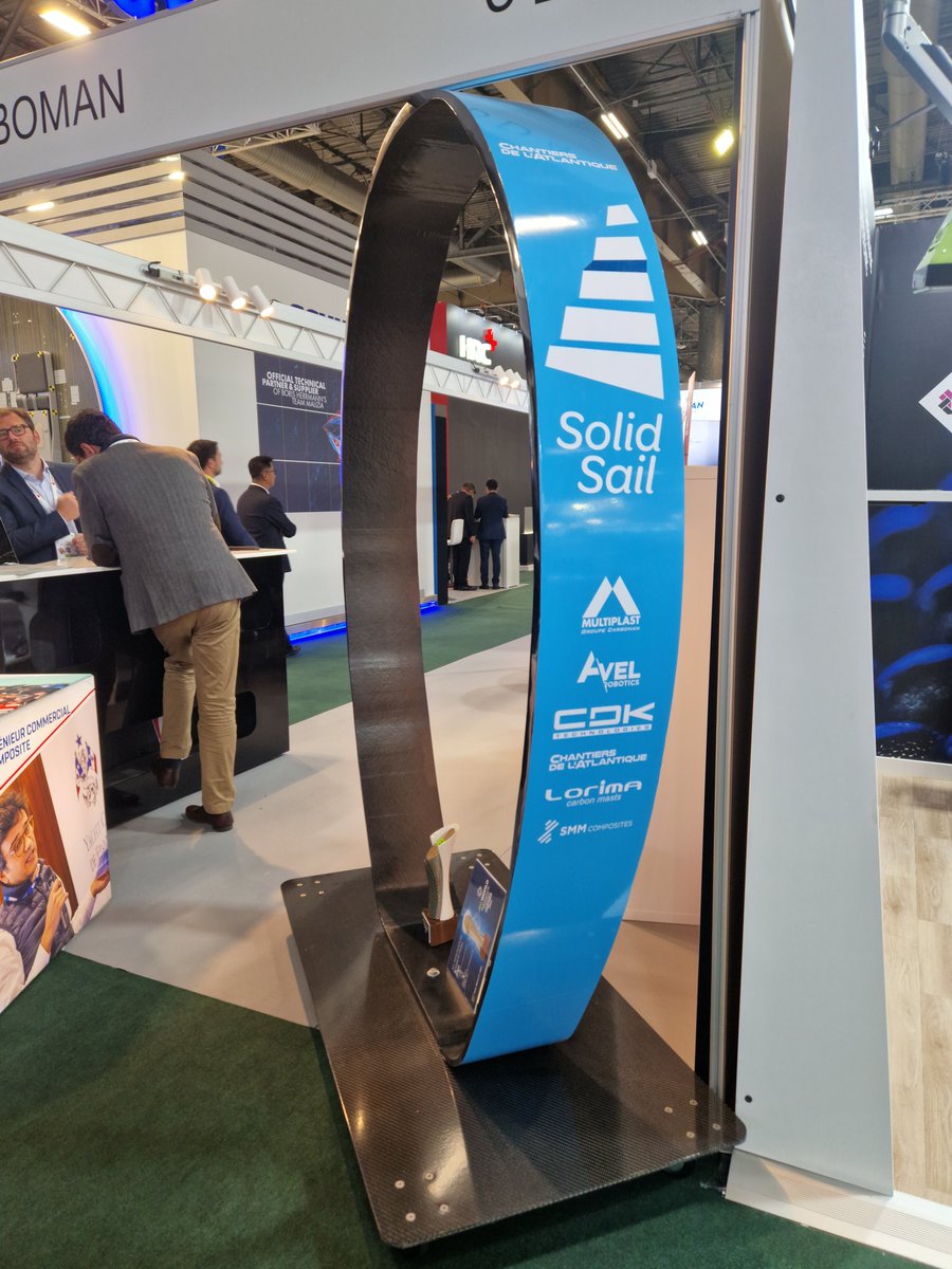 CompositesQuim's tweet image. At #JECWORLD 6/25
#SolidSailMast by #ChantiersdelAtlantique
#JECInnovationAwards #MaritimTransportation &amp;amp; #Shipbuilding 

At booth of @GCarboman with several #partners @AveLrobotics
#CokTechnologies #Lorima #Múltiplast #SmmComposites 

Cc/ @JECComposites @AEMAC_