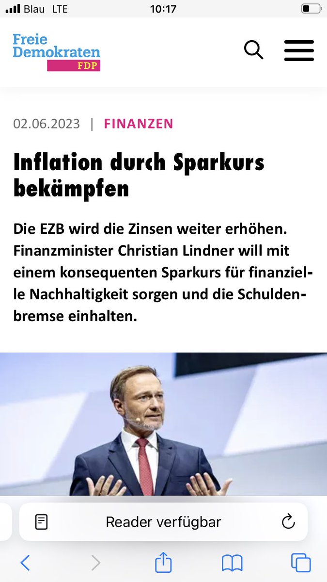 Wisst ihr noch, wie das #9EuroTicket die #Inflation dämpfte?

Die Prämisse, man könne Inflation nur durch radikales Sparen verringern: Falsch! 

Die Inflation in Deutschland sinkt sogar deutlich langsamer, als in anderen EU-Ländern.

#Lindner #Ideologie