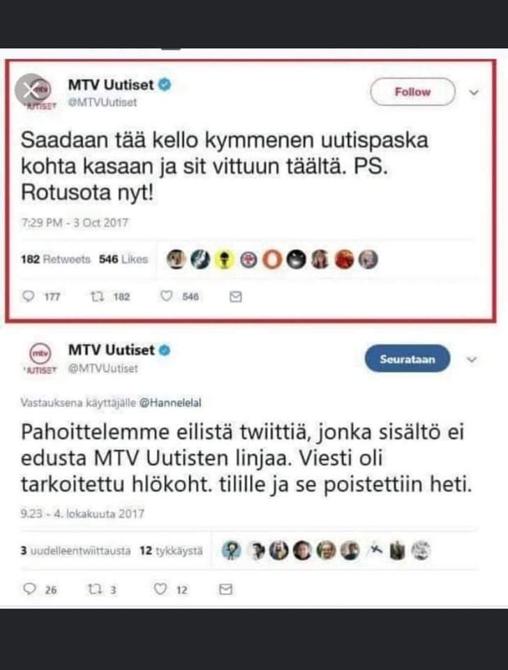 MinnaMkinen6's tweet image. Ihmettelinkin eilen Maikkarin uutisia. Pelkkää oikeistovastaista vihapuhetta.