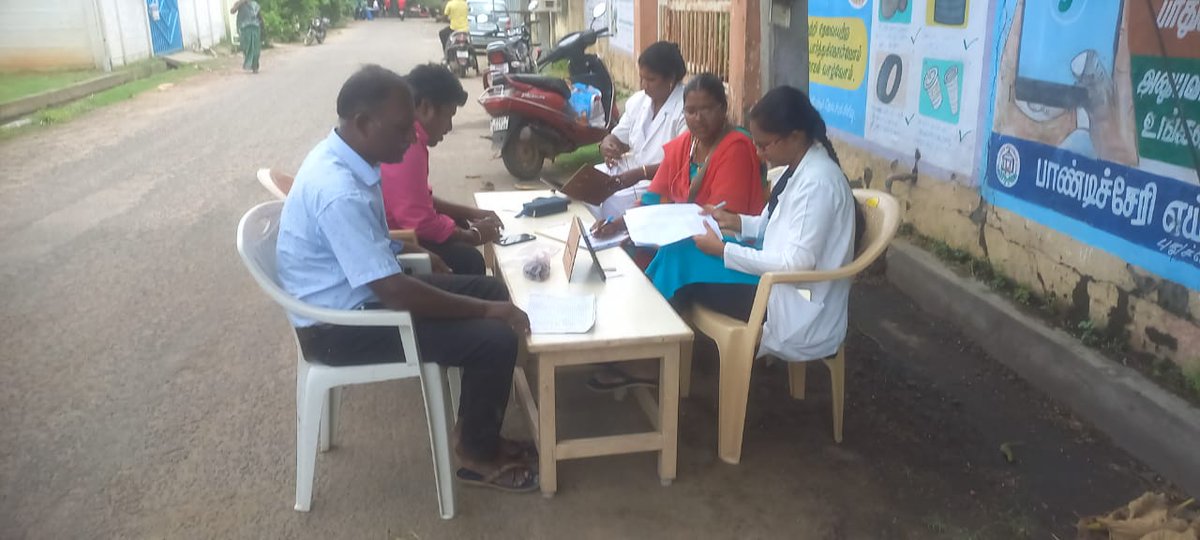 TBMBAPuducherry's tweet photo. ACF CXR Screening mike announcement,IEC campaign K.T.Kuppam 04.07.2023with the team consisting of Ms.GnanaselviDot.Spr, Mrs.Sutha TBHV,Mr.Sunder LT,Counseller,ANM,ASHAand State IEC Officer Mr.Manimaran underthe guidance of Dr.Venkatesh STO Puducherry#CMPuducherry #DDG2017 #EndTB https://t.co/dWTY6mMmwd