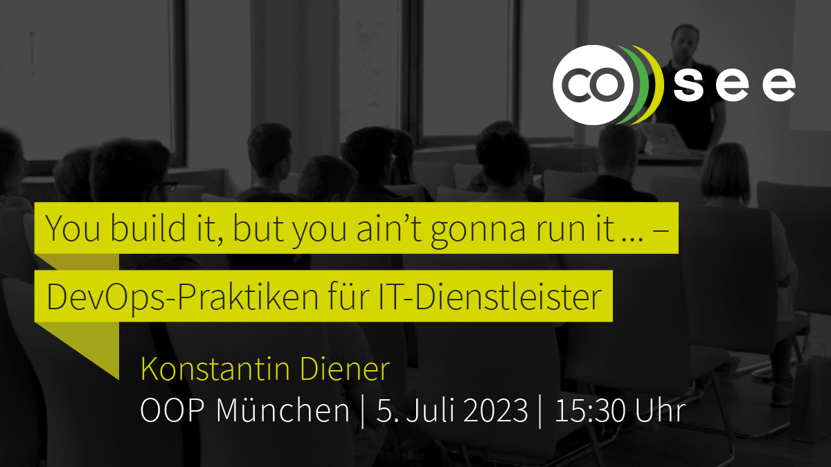 cosee GmbH (@coseeaner) on Twitter photo Unsere Expertise spricht für uns! Heute Nachmittag auf der @OOP_Konferenz in München.
<a href="/onkelkodi/">Konstantin Diener</a> spricht: 👉 You build it, but you ain’t gonna run it… – #DevOps-Praktiken für IT-Dienstleister (und deren Kunden)
Für euch zum hinhören:
📽 lnkd.in/eV5UXFxr
#software Unsere Expertise spricht für uns! Heute Nachmittag auf der @OOP_Konferenz in München.
<a href="/onkelkodi/">Konstantin Diener</a> spricht: 👉 You build it, but you ain’t gonna run it… – #DevOps-Praktiken für IT-Dienstleister (und deren Kunden)
Für euch zum hinhören:
📽 lnkd.in/eV5UXFxr
#software