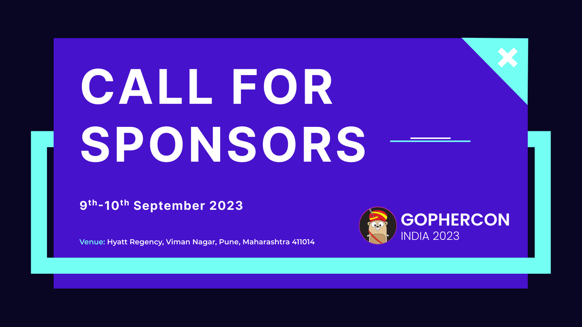 GopherConIndia's tweet photo. Sponsorship slots are available for GopherCon India 2023. Seize the opportunity to become our esteemed sponsor and be a part of this prestigious event.

To learn more, click here: https://t.co/zsrEJeC3c6

#GopherConIndia #golang #gophercon #go #gopherconIndia2023 https://t.co/GNdGMSnfwd