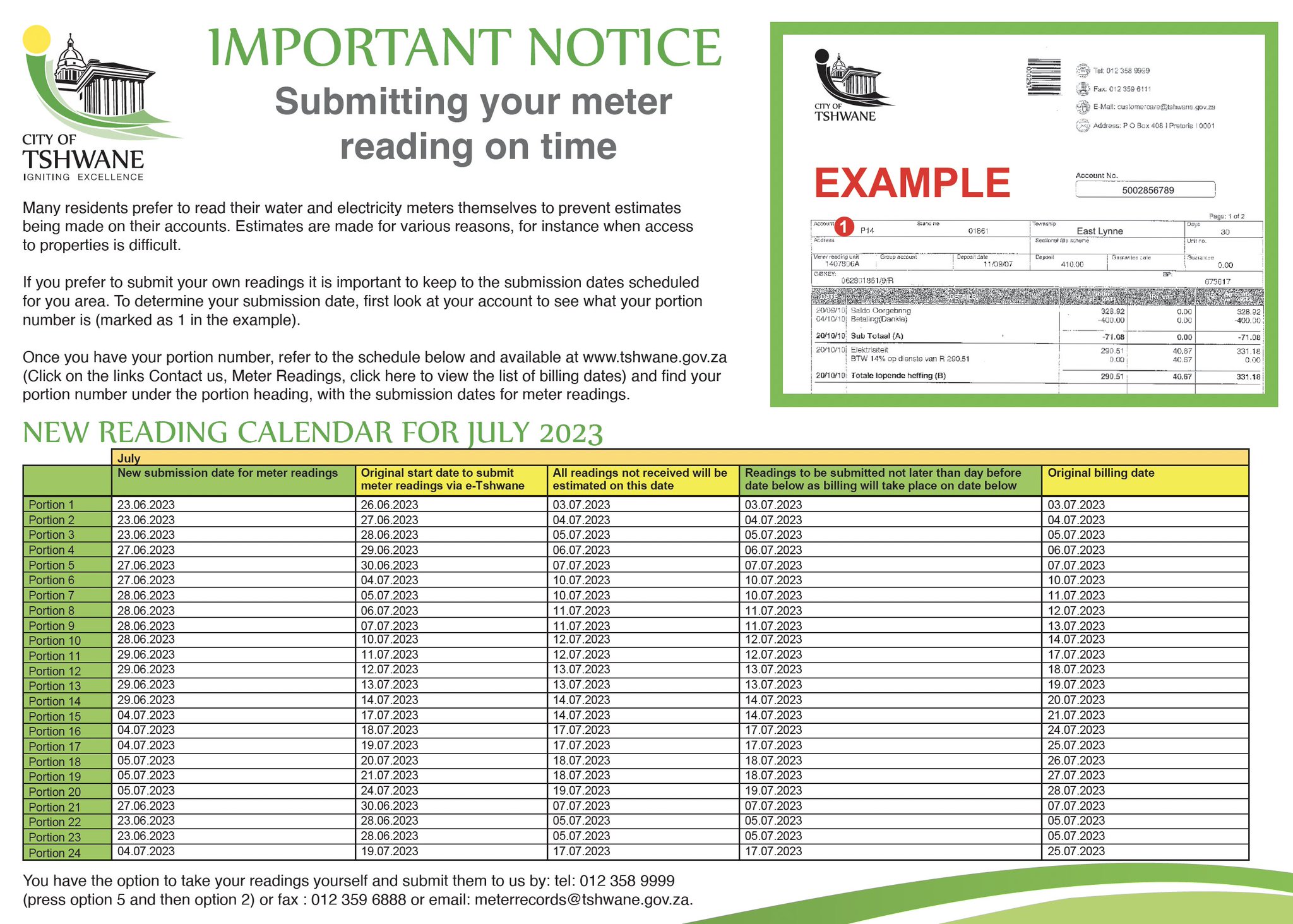 Tshwane Billing Calendar January To June 2025 Frank Vaughan