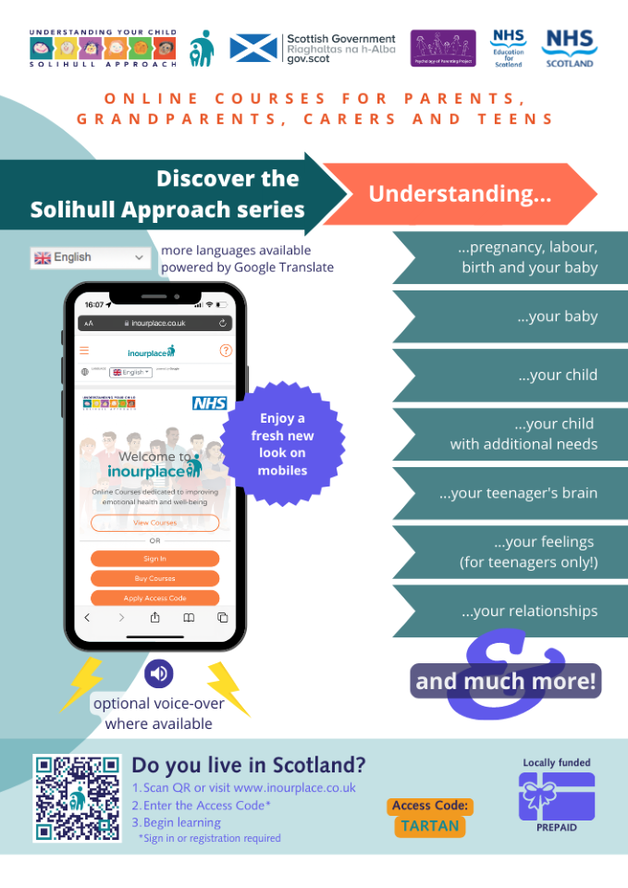 School holidays can be fun but can also increase stress and anxiety. Solihull Online courses are designed to help understand your child's feelings, changes in their behaviour and how to make the most out of each relationship. Free courses are available for all Scottish residents