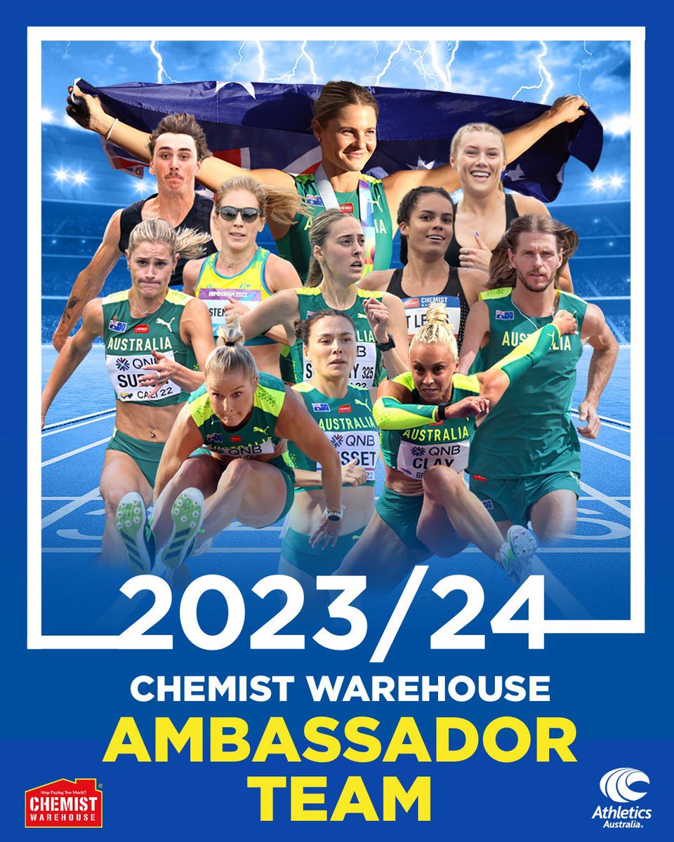 x @chemistwarehouseaus x @athleticsaustralia 

Looking forward to working with Chemist Warehouse over the next 12 months 🚀 
.
.
#chemistwarehouseaus #ambassador #partnership #health #healthylifestyle #ad #fitness #run
