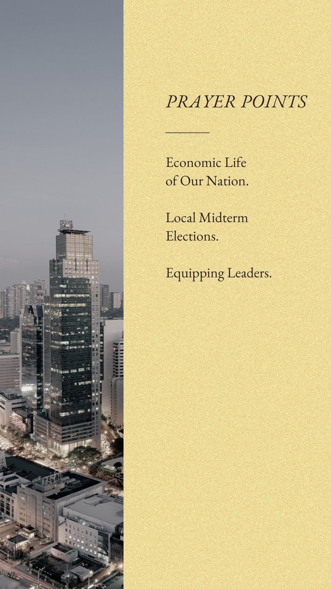 Join us tonight at 6:30PM as we pray for the Philippines together. 🇵🇭

We will also be online at fb.com/VictoryOrtigas and at youtube.com/VictoryOrtigas….