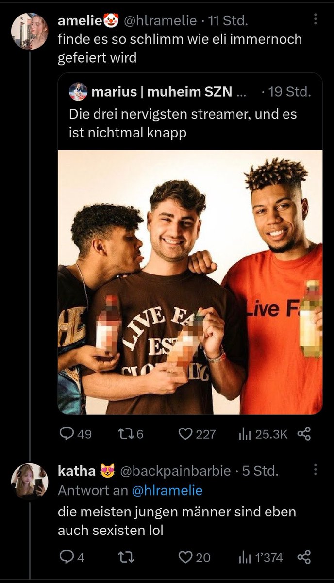 Und die meisten jungen Frauen sind feministen. 
Solche Aussagen zeigen einfach, wie zurückgeblieben diese Generation ist wow