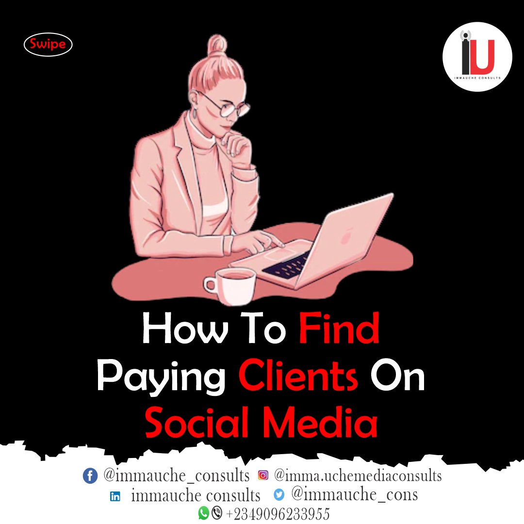 iucmedia_'s tweet photo. Want to begin getting paying clients on social media? 
Do these 5 things: 
1. Offer a free trial
2. Create a portfolio 
4. Utilize LinkedIn
5. Network at Events and conferences
6. Reach out to your personal networks 
Don't sleep on this information!
#SocialMediaStrategy #TheDSS https://t.co/O1C5Rl7Zcl