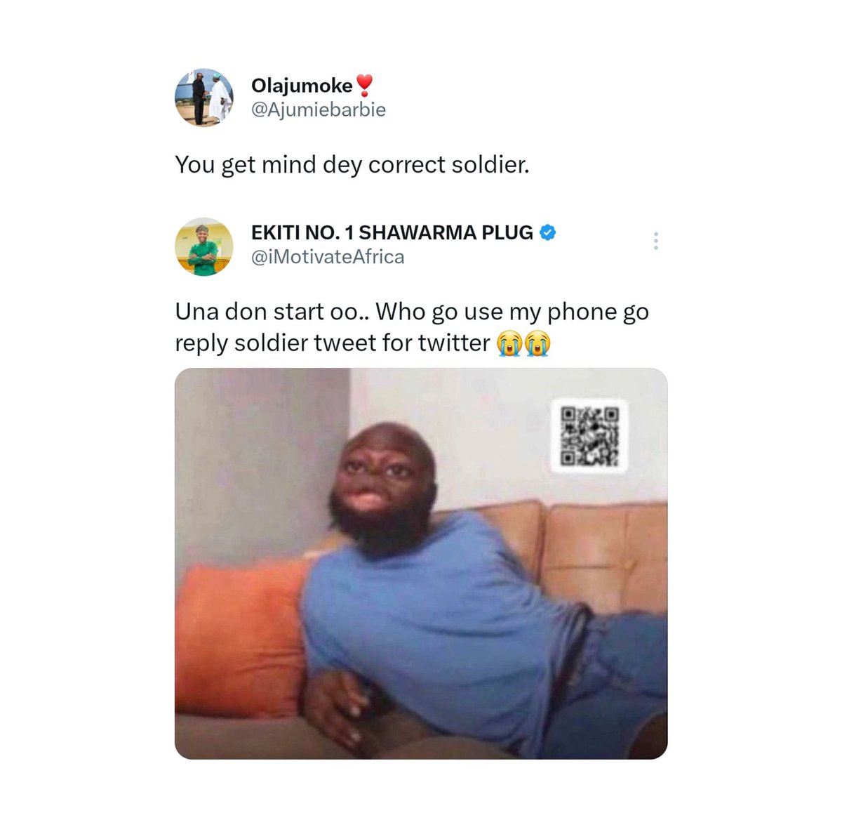 Nappyblaze's tweet photo. A thread of funny and savage replies 

1. The switch >>> 😂 https://t.co/QZawjiVzOb