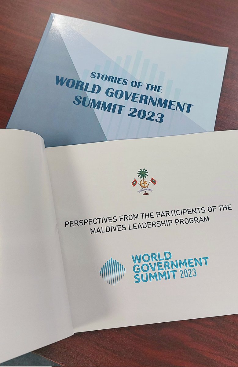pstumv's tweet photo. We had the privilege to officially launch the experiences of the participants of @UAE_GLP and members of technical delegation of @presidencymv as "Stories of the World Government Summit 2023" reflecting on their insights&amp; experiences of the #WGS2023 
@Govexchangeae https://t.co/yF2HKo6iPs