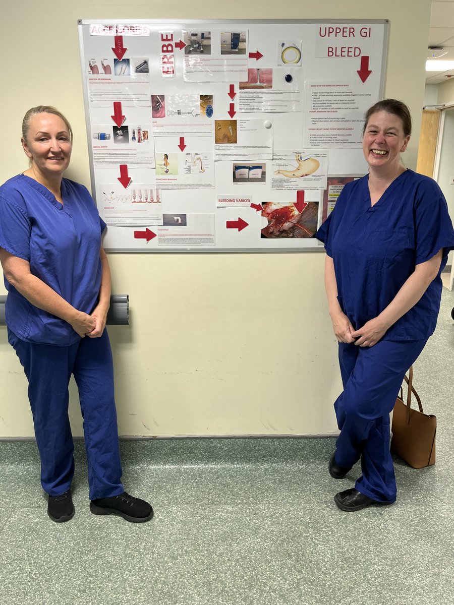 Well Done to the Wythenshawe endoscopy education team on your new accessory training trolley and on your new display boards on ESD, UGI Bleeds and Glue which have created a lot of interest with the endoscopy and TDC teams - Fantastic work 👏