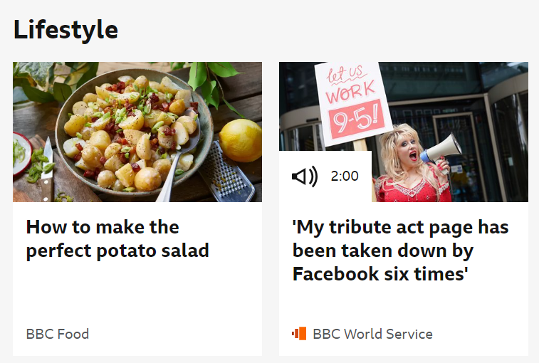 amylouisestone's tweet photo. Great to see our #DollyvsMeta story still on the front page of @BBCNews over a week later! Right next to that crucial info about how to make the perfect potato salad 😂 https://t.co/WlLSPx4kpq