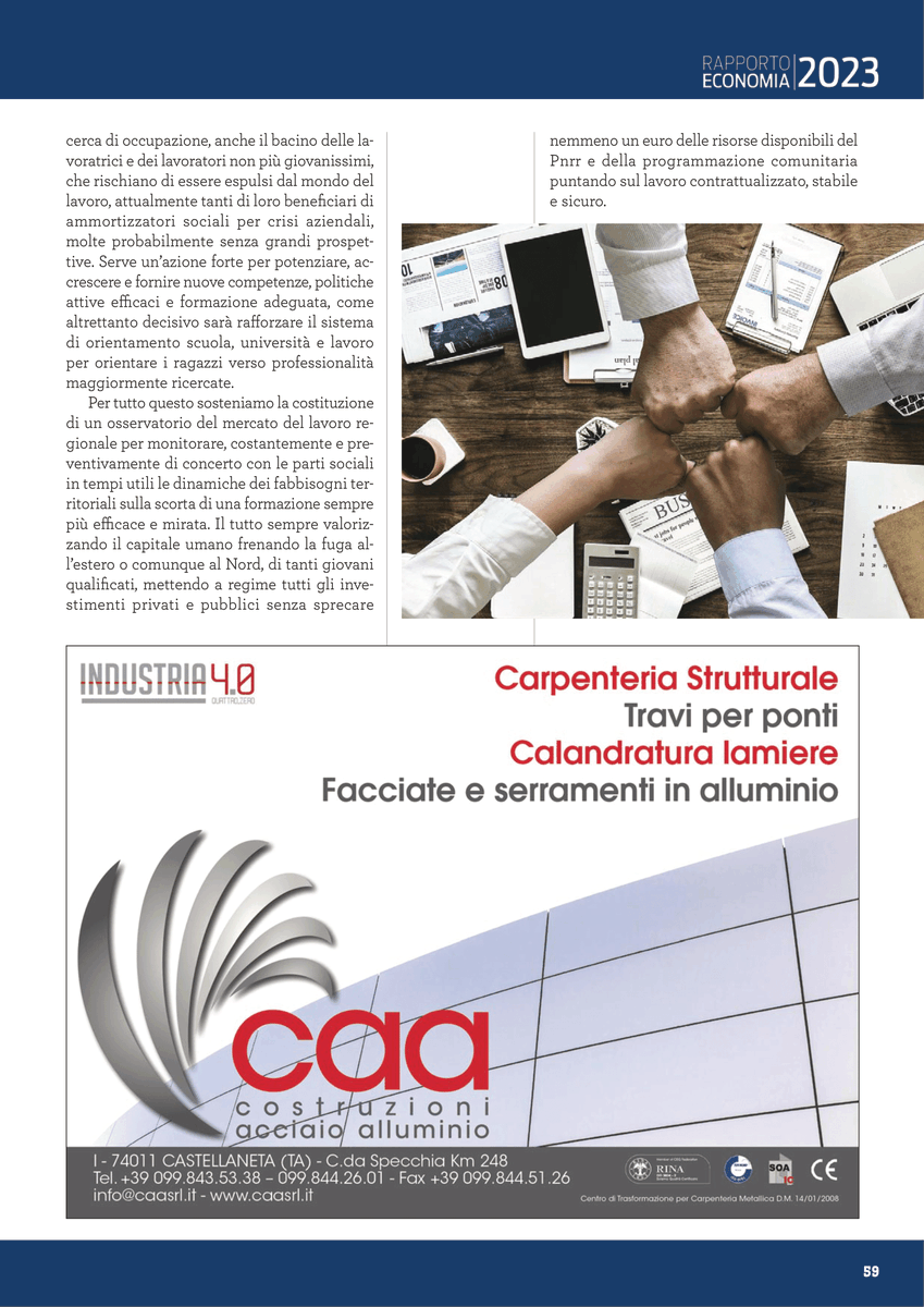 CislPuglia's tweet photo. Rapporto Economia #LAdriatico #LoJonio, @CastellucciAnto: patto regionale per lo sviluppo, necessario istituire Osservatorio mercato del #lavoro in #Puglia per monitorare fabbisogno aziende e indirizzare i giovani a #formazione mirata, condiviso con @RegionePuglia e #partisociali https://t.co/ANNIeegUKB