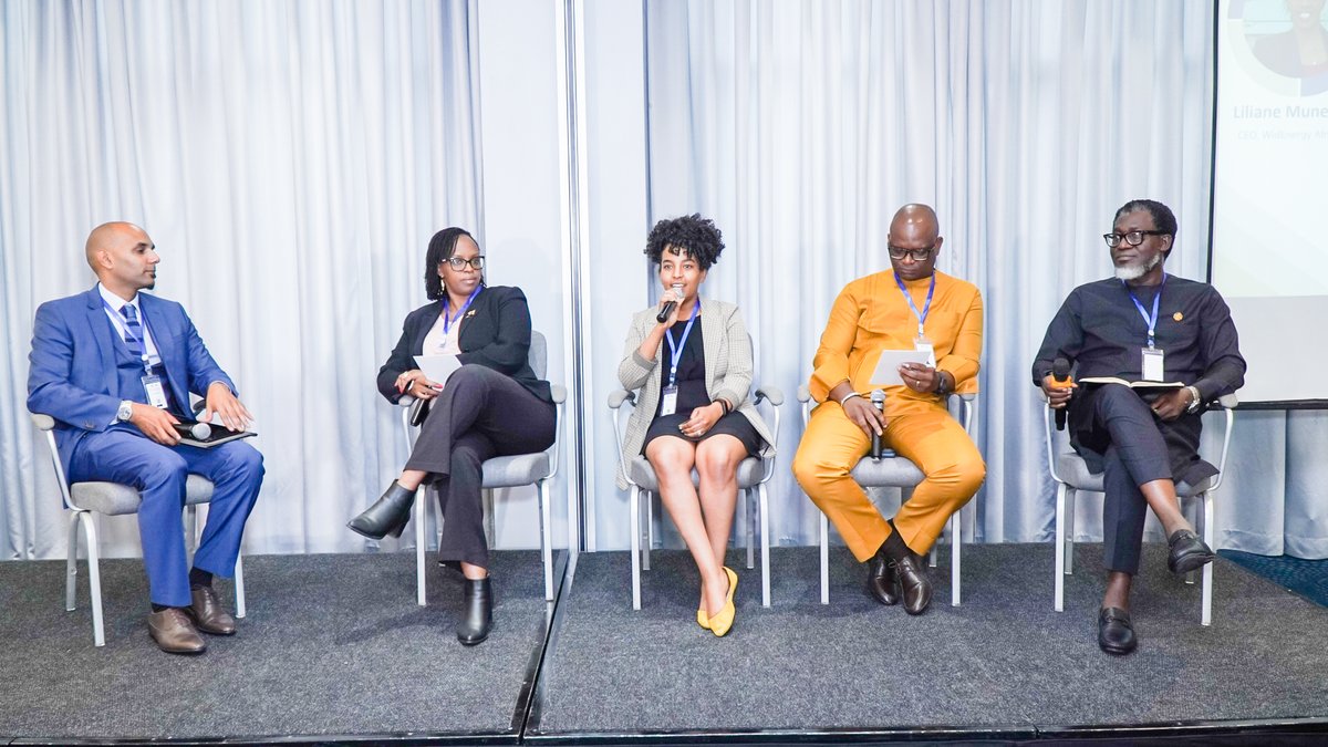 AECFAfrica's tweet photo. Panel discussion on the journey of powering rural Africa through household solar solutions with @WidEnergy's CEO @LilianeChabuka, @amen_aniley Director @gseethiopia, Magloire Ahouanmenou Director @BaobabPlus, and Segun Adaju CEO @SolarDirectNG #REACTHS @FCDOGovUK https://t.co/eqitFPZ7PW