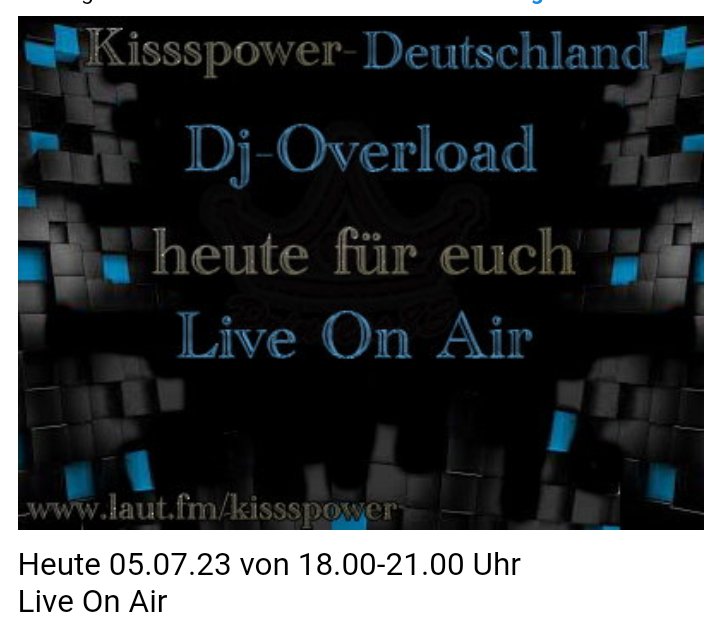 spin.de/chat/open?name… <--— hier geht es zu uns in den Gruppenraum
laut.fm/kissspower <-----hier geht es zum Player
kissspower-deutschland.de/start.php <--— hier geht es zu unserer HP