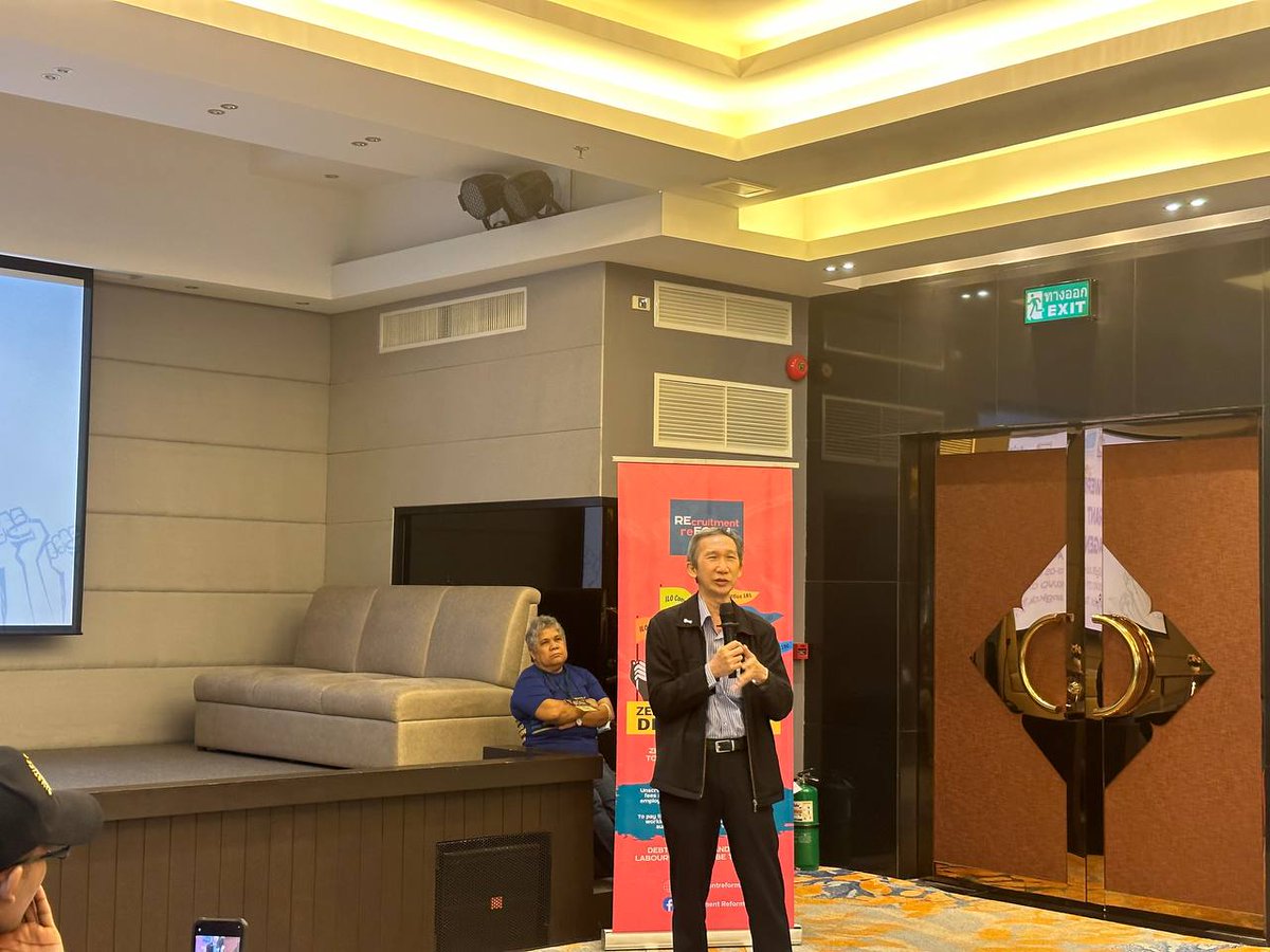 mfasia_'s tweet photo. Before the start of Session 10,  Boonthan Verangwose imparts inspiring words on behalf of Empowering the Migrant Rights Agenda Co-Organizer @HRDFThailand https://t.co/wLIGRHoKo5