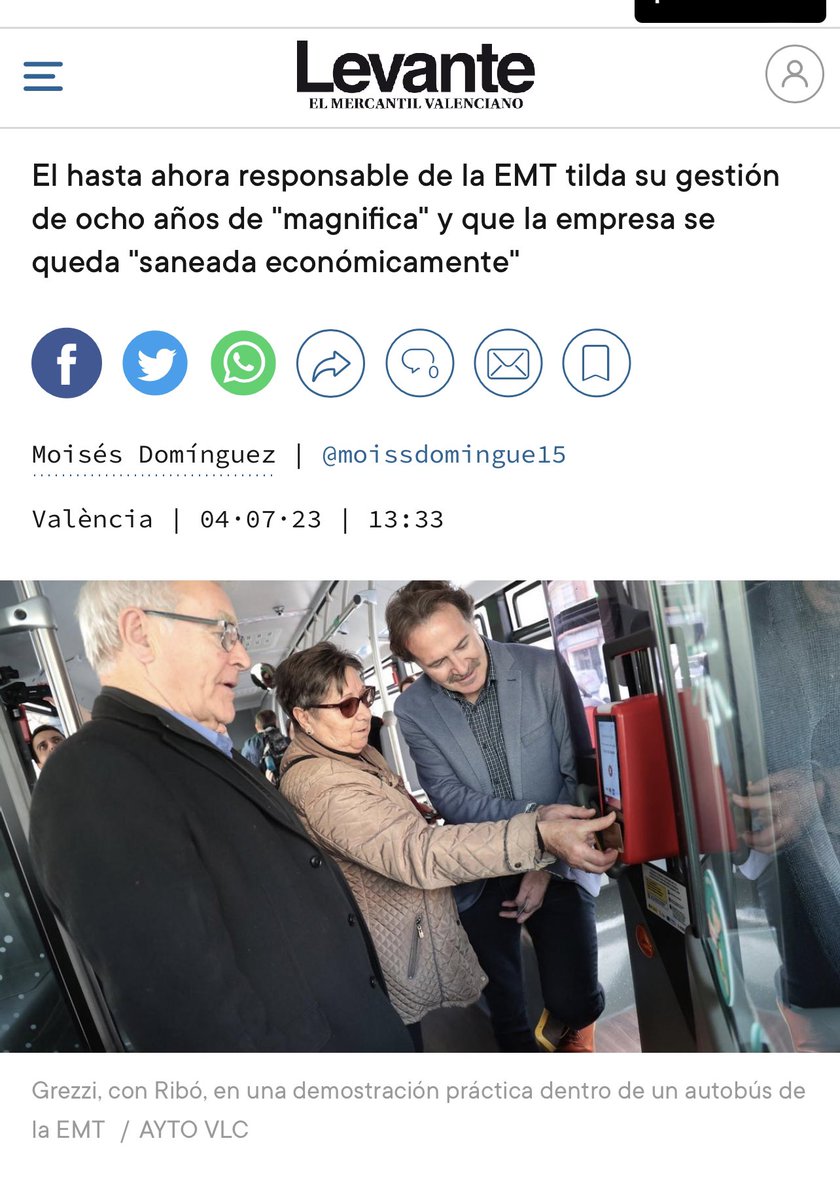 😂<a href="/giuseppegrezzi/">Grezzi CompromísVLC 🔻🚲🍊</a> sigue tildando su gestión de magnifica, se llama locura, narcisismo o síndrome de Hubris 🤡 

-10,5M impagos a Hacienda
- Robo 4M
- ERTE previsto 
- Dinero dado al cuñado Ribó
- Huelgas  
- Incendio buses
- Transferencia municipal de 10M EMT para compensar deuda