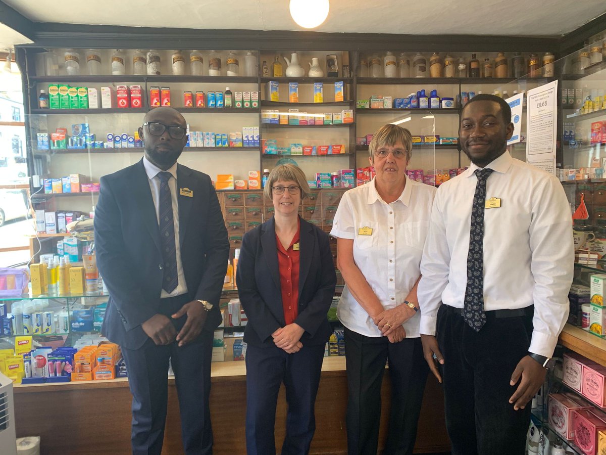 davidwebb_1's tweet photo. To celebrate #NHS75 I visited Reavley Chemist in Burford, Oxfordshire – England’s oldest community pharmacy. I met owners Ben &amp; Ivy Tuffour who told me about the pharmacy’s long history &amp; the wide range of services they offer the local community @nhsbobicb @PreetyJR @NHSEngland https://t.co/XQckreV0Vf