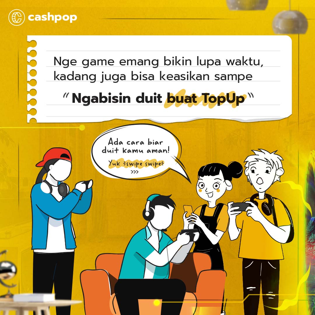 CashPopID's tweet photo. Nikmati serunya maen game tanpa harus mengeluarkan duit!

Cashpop ngasih kamu kesempatan dapetin voucher game gratis lho!

Mainin game favoritmu dan seru-seruan tanpa batas.

Game on! 🎮🆓✨

#NgapainAjaPastiDibayar
#BasicIncome
#DigitalDividend
#CommonProsperity
#Cashpop https://t.co/QpB1f0jezk