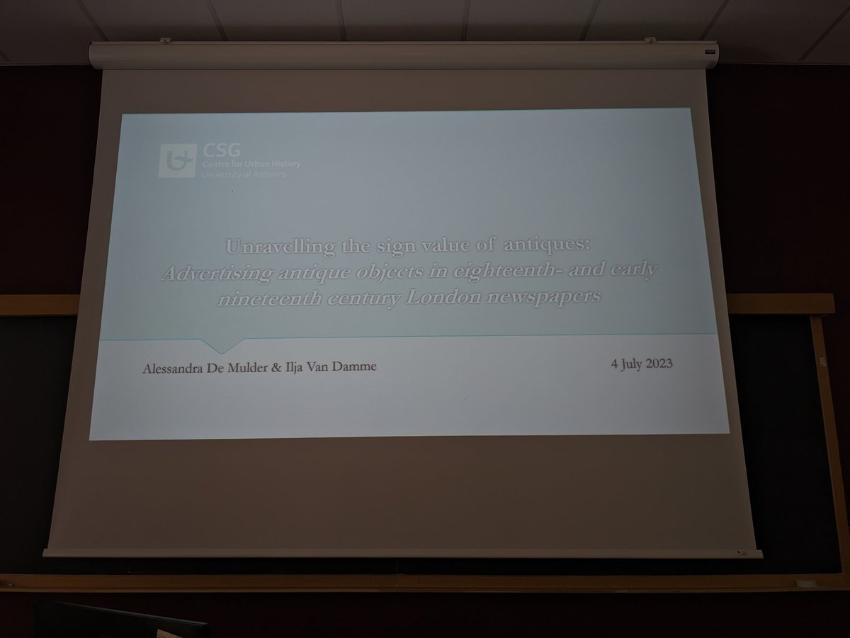 AlessDeMulder's tweet photo. Happy to be at @isecs_sieds's #ISECS2023 and to have presented mine and Ilja Van Damme's paper about the sign value of antiques yesterday! 🏺🫰 https://t.co/Xpwh8E3f4U