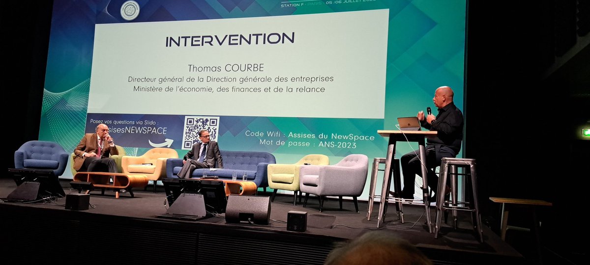 🎤 <a href="/T_Courbe/">Thomas Courbe</a> nous a rejoint et nous expose sa vision sur le virage du NewSpace engagé en France + dispos et infra d'accompagnement mentionnant la mise en place d'une commande publique.