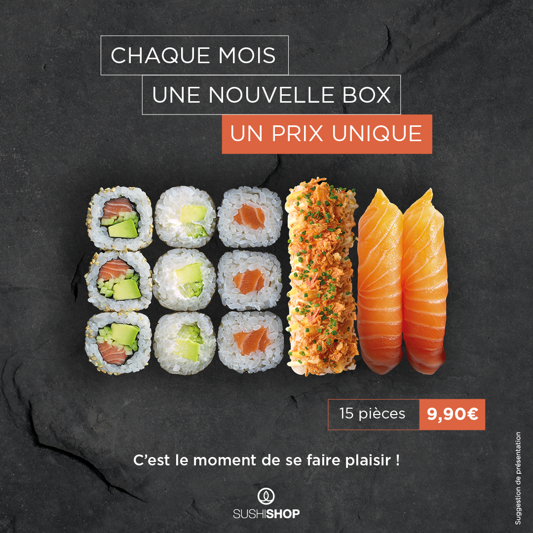 Découvrez dans vos corners, la box du mois de juillet ! Une box parfaite pour le début de la saison estivale ☀️ #SushiShop