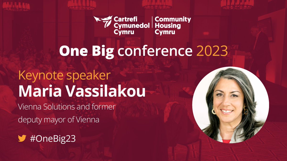 Next is today's keynote speaker Maria Vassilakou, of Vienna Solutions and the former deputy mayor of Vienna.

Her keynote speech will look at -Vienna: Cities, towns and communities as open, green, affordable, family friendly and diverse places.

#Conferences2023 #OneBig23