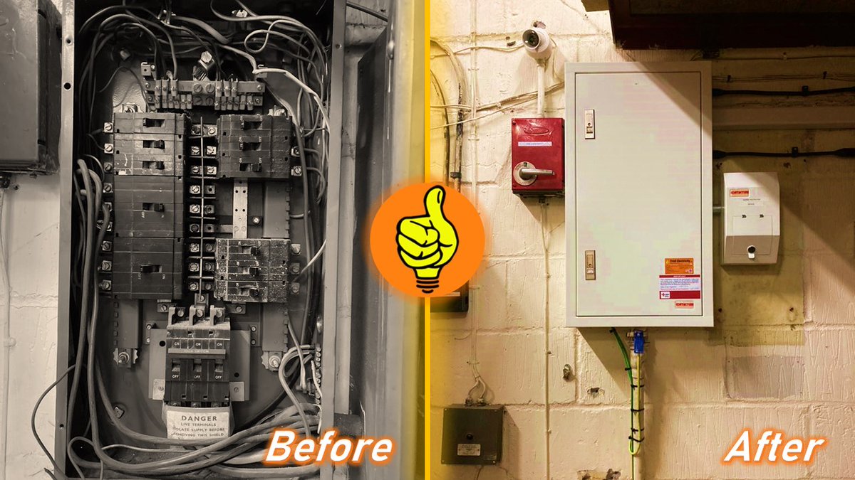 Three phase Consumer Unit upgrade? Yes please! 

You may say the difference is... electrifying! ⚡

#electrics #electrician #uk #london #commercial #tradesman #professional