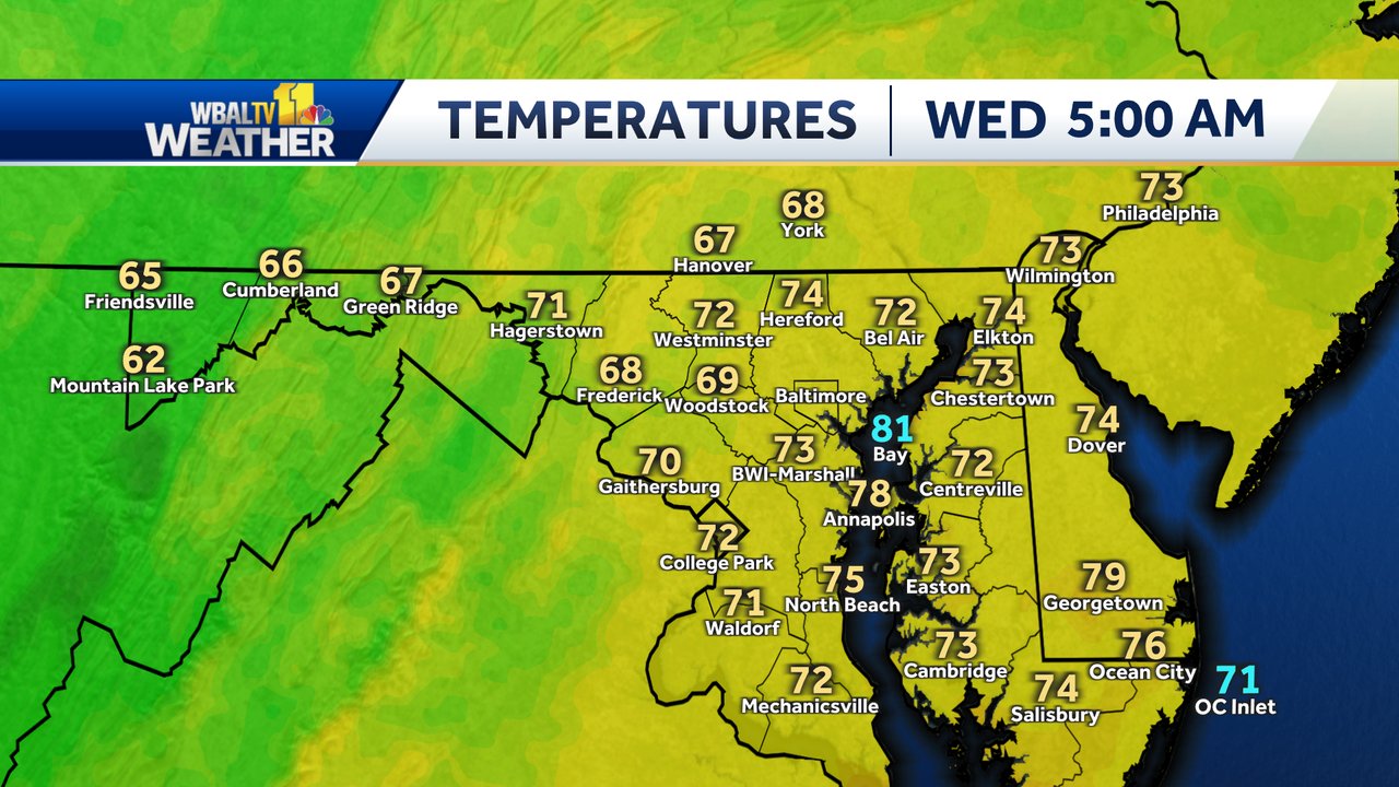 Ava Marie on Twitter "Current temperatures. We're on the air with your