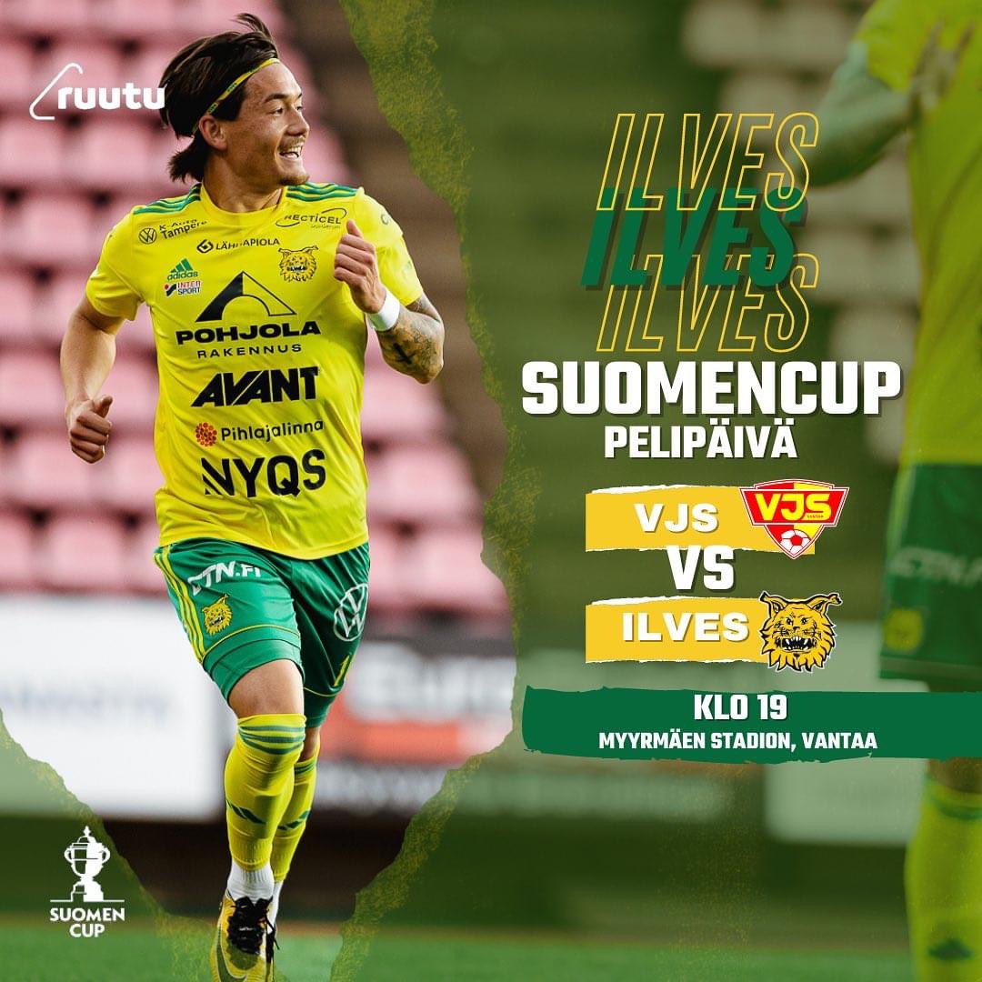 🟡 P E L I P Ä I V Ä 🟢

Panoksena paikka Suomen Cupin välieriin 👊🏻

🆚 <a href="/vjs_vantaa/">VJS Vantaa</a> 
🏆 <a href="/SuomenCup/">Jalkapallon Suomen Cup</a> 
🏟️ Myyrmäen Stadion
🕖 19:00
📺 <a href="/RuutuUrheilu/">Ruutu Urheilu</a> 

#Ilves #SuomenCup #Veikkausliiga