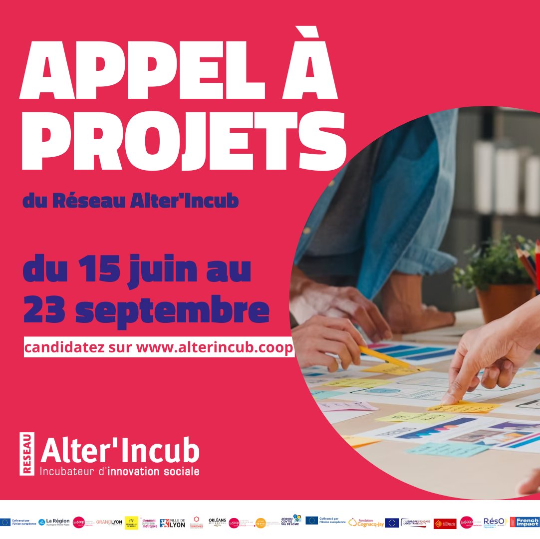 💡🌱Vous portez un projet d'#innovation sociale et/ou environnementale et souhaitez un #accompagnement adapté à vos besoins ? 

📅Candidatez à l'appel à projets <a href="/AlterIncubAURA/">Alter'Incub AURA</a>  jusqu'au 23 septembre !👉alterincub.coop

#innovationsociale #ESS #entreprendre