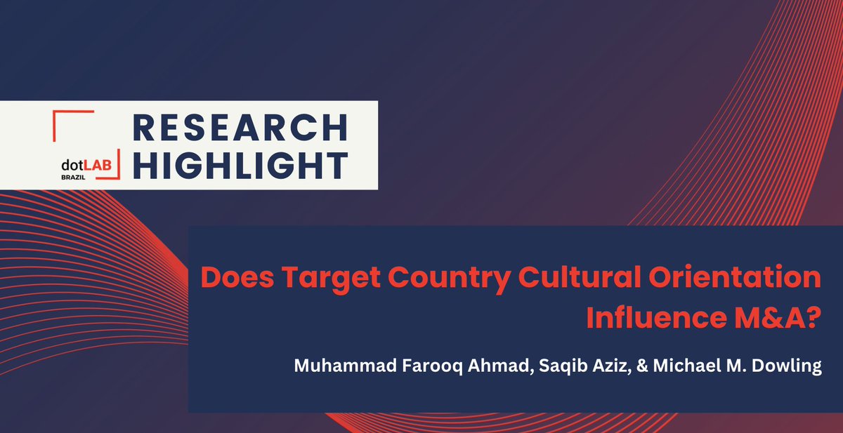 IIDB_ie's tweet photo. 📊RESEARCH HIGHLIGHT 📊
Today, we're highlighting #research done by #dotLABFrance with #IIDB partners at @RennesSB 🇫🇷
Muhammad Farooq Ahmad, Saqib Aziz, & Michael Dowling examined cultural orientation and #mergersandacquisitions ⬇️
https://t.co/rVDCGcqucH https://t.co/HT1FqGo7bf