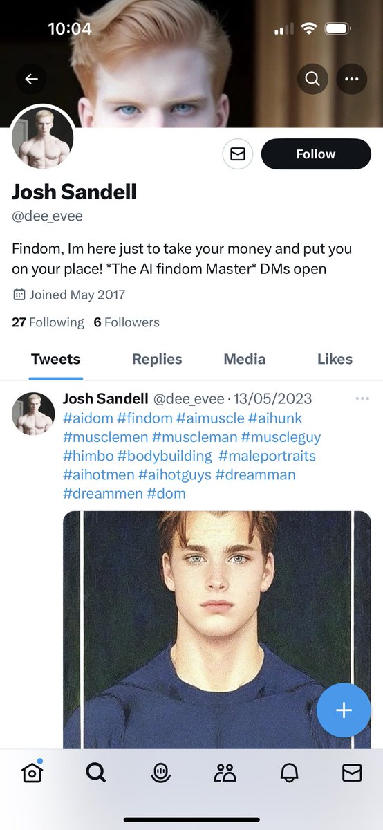TheFindomKing's tweet photo. Jesus Christ I’ve seen it all now.

If it’s not you losers hiding your face - or you skinny rent boys pretending to be alphas it’s now ‘AI masters’ 😂😂😂

What next cartoon character alphas 😂 

Get a job if your that desperate for cash 

RIP findom scene https://t.co/emhTR8x1B5