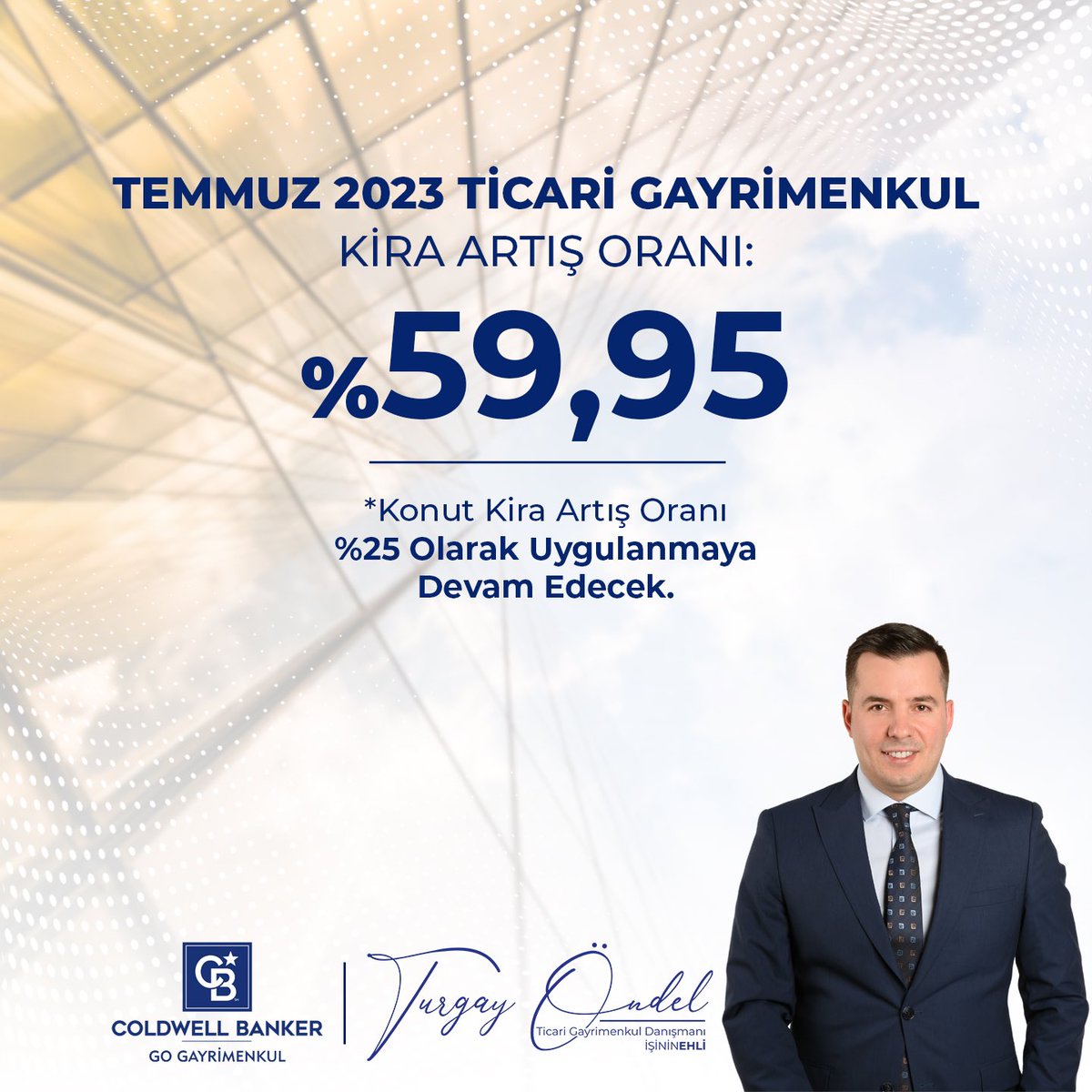 Temmuz 2023 Ticari Kira Artış Oranı %59,95 Olarak Belirlendi...

#kiraartışı #kiraartışoranı #ticarigayrimenkul #gayrimenkul #emlak #kiralık