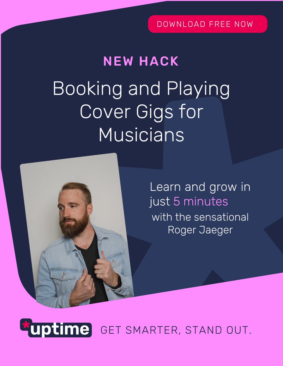 Ready to level up your music career and get paid for live performances? Check out <a href="/RogerJaeger/">Roger Jaeger</a>'s Hack for expert advice on booking gigs, rocking stages, and scaling your success. 

Read more on the app. to.uptime.app/Jgd8czt7gxb

#LiveMusic #GetPaidToPlay #UptimeApp #NewHack